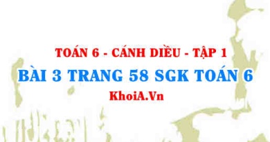 Bài 3 trang 58 SGK Toán 6 tập 1 Cánh Diều